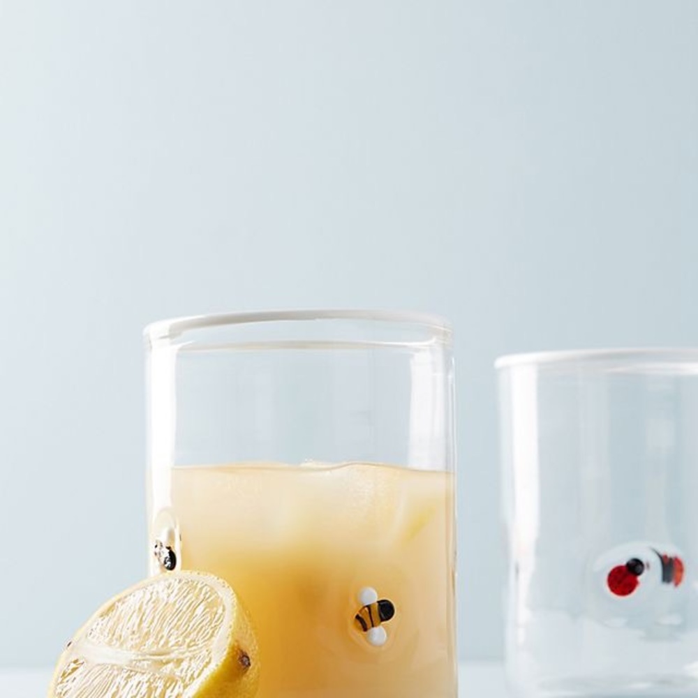 Anthropologie Lola bee juice glass